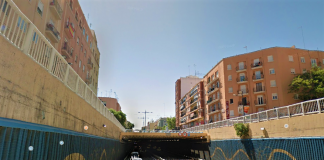 Cortan la circulación en un túnel de Valencia por la caída de cascotes