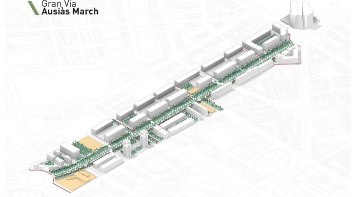 L’Ajuntament de València convertirà Ausiàs March en un bulevard per als vianants Diseño de la peatonalización de la avenida Ausiàs March de Valencia.