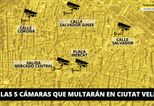 Activan las cinco cámaras de tráfico que multarán en Ciutat Vella
