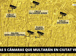 Activan las cinco cámaras de tráfico que multarán en Ciutat Vella