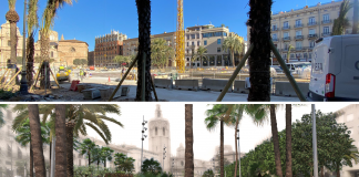 GALERÍA | Cuenta atrás para ver la renovada Plaza de la Reina: el antes y el después