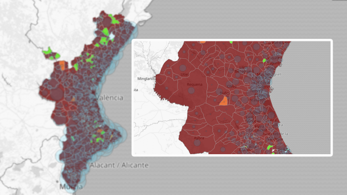 Los 30 municipios valencianos con más personas confinadas por Ómicron