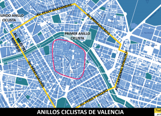 Valencia prepara el segundo anillo ciclista: así será el nuevo mapa de carriles bici