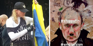 Madonna usa un cuadro valenciano para comparar a Putin con Hitler