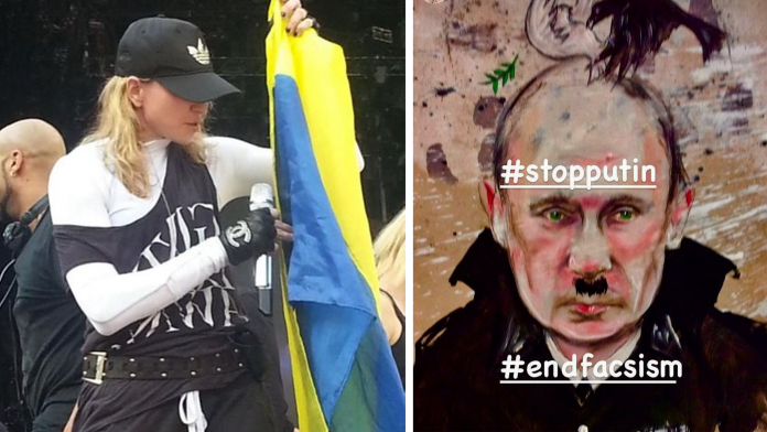 Madonna usa un cuadro valenciano para comparar a Putin con Hitler