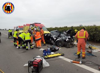 Seis heridos tras un grave accidente de tráfico en Sagunt