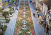 Una alfombra floral gigante decorará la Plaza de la Virgen por primera vez en la historia Una alfombra floral gigante decorará la Plaza de la Virgen por primera vez en la historia