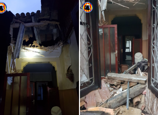 El derrumbe de una vivienda en Valencia deja una mujer herida