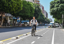 Valencia comienza a construir un nuevo carril bici en una gran avenida