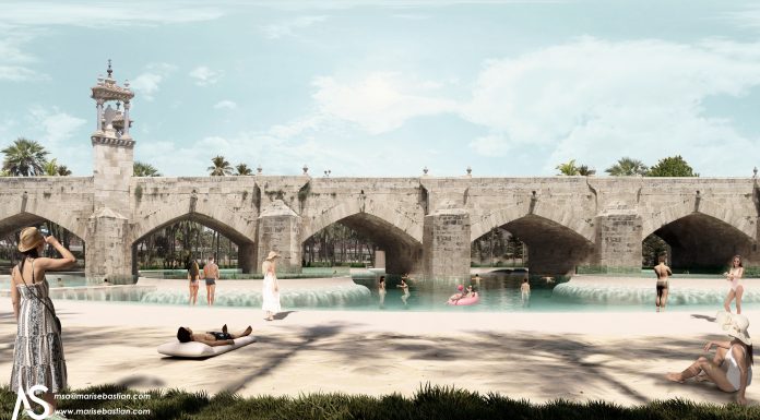Proponen abrir una piscina natural apta para el baño en pleno cauce del río Turia