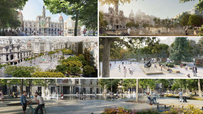 Las cinco propuestas para crear la nueva Plaza del Ayuntamiento de Valencia