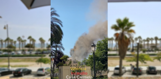 VÍDEO | Un espectacular incendio en el restaurante Casa Carmela llena de humo la Malvarrosa