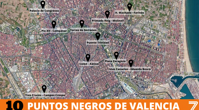 TRÁFICO | 10 puntos negros de la ciudad de Valencia que debes evitar