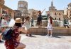 Turistas en el centro histórico de Valencia