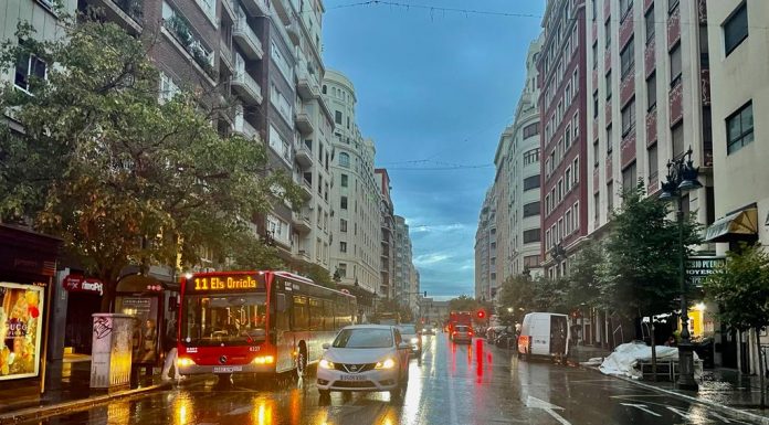 Valencia en alerta por lluvias y tormentas de hasta 60 litros en 12 horas