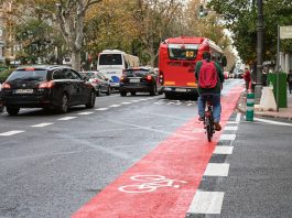 Los cuatro cruces más peligrosos del carril bici en Valencia