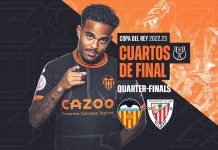 El Valencia CF se medirá contra el Athletic Club en los cuartos de final de la Copa del Rey