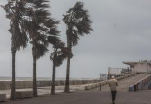 Un viento huracanado y heladas en el interior encienden la alerta naranja en la Comunitat Valenciana