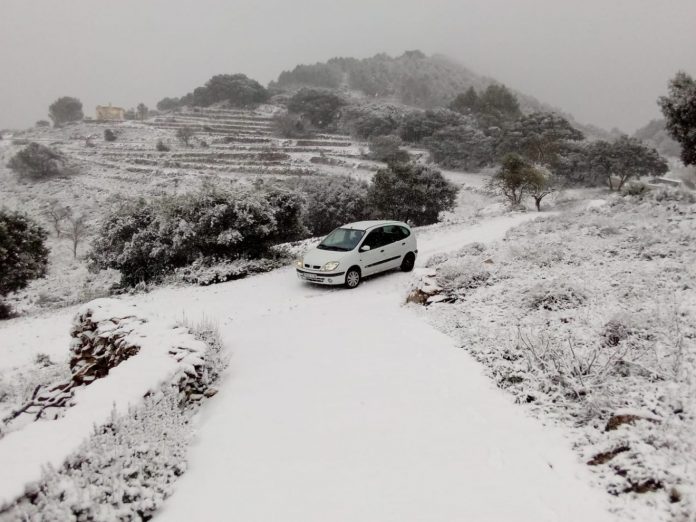 Un episodio de nevadas importantes dejará hasta 20 centímetros de nieve en el interior de Valenc