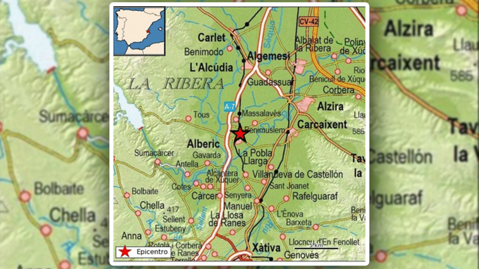 Un terremoto de 2,2 grados agita el centro urbano de Alberic
