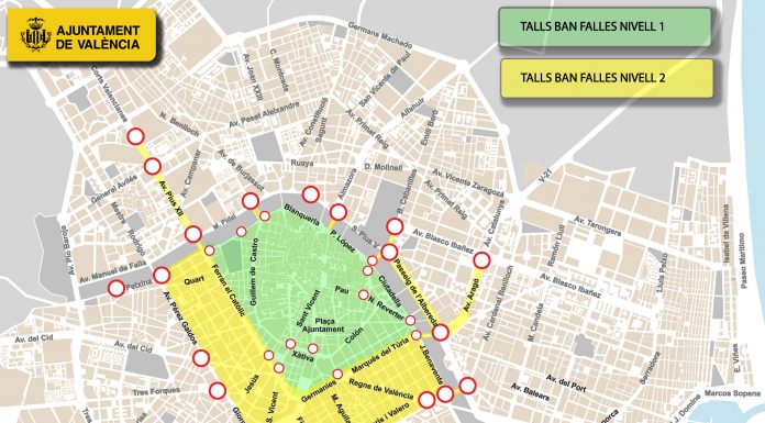 Las Fallas cierran el tráfico de Valencia: calles cortadas, horarios y cómo acceder al centro Las Fallas cierran el tráfico de Valencia: calles cortadas, horarios y cómo acceder al centro