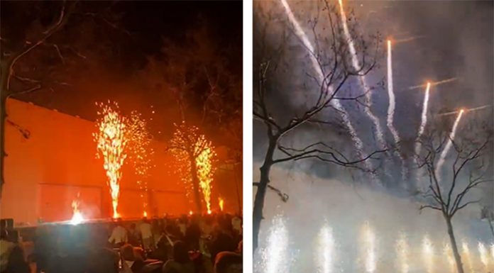 Vídeo: Piromusical en la fachada del IVAM