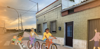 El peligroso carril bici valenciano que invade las casas de Pinedo