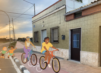 El peligroso carril bici valenciano que invade las casas de Pinedo