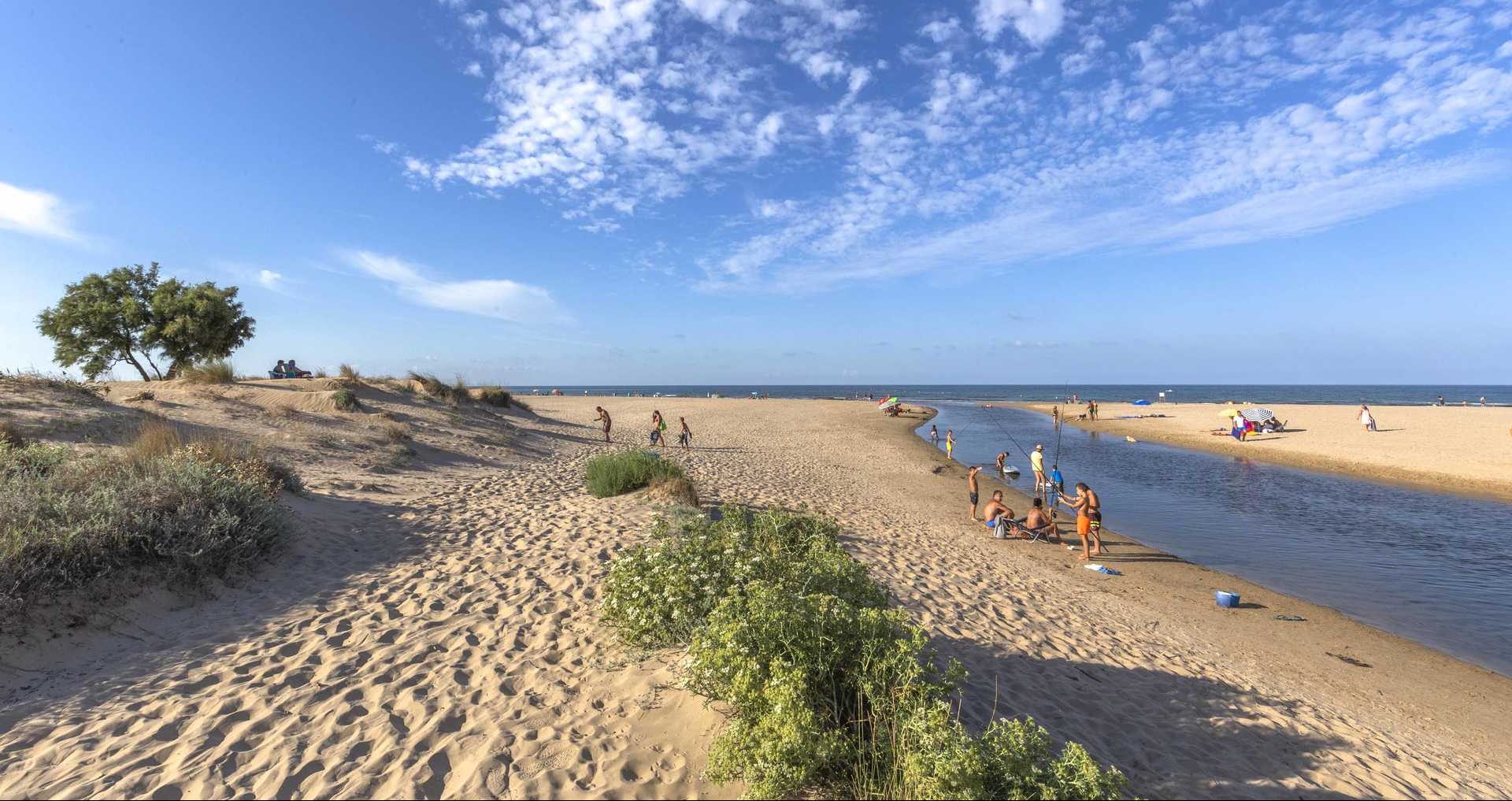 La playa de les Deveses está en obras para revertir la erosión de su litoral