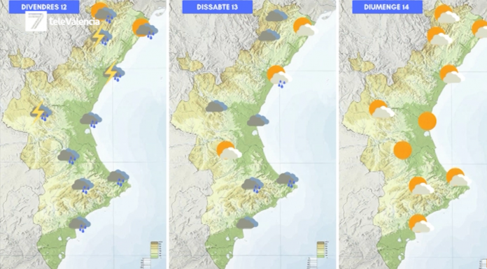 Una DANA primaveral llega a Valencia con lluvias intensas