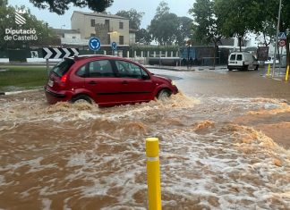 Las lluvias ahogan el norte de la Comunitat Valenciana con más de 200 litros en solo unas horas