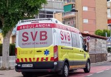 La ambulacioa del SAMU ha trasladado a la herida hasta el hospital