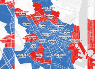 MAPA | Los resultados electorales por distritos en la ciudad de Valencia