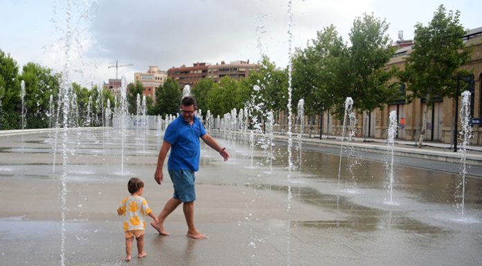 Multas de 750 euros por bañarse en las fuentes del Parque Central