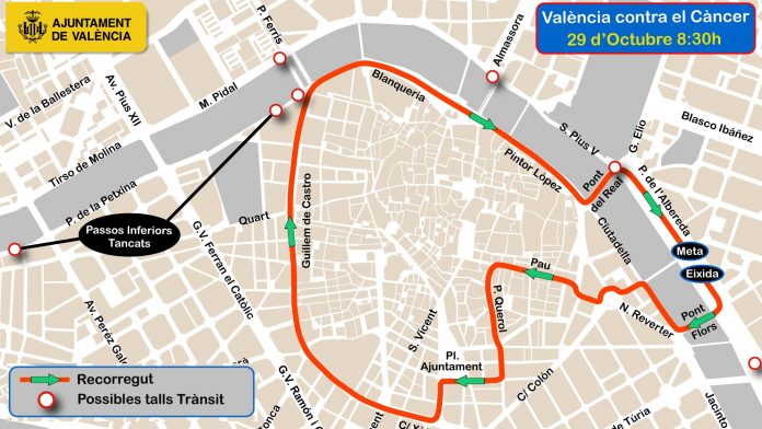 Valencia vuelve a cerrarse al tráfico este fin de semana: calles cortadas, horarios y desvíos de la EMT