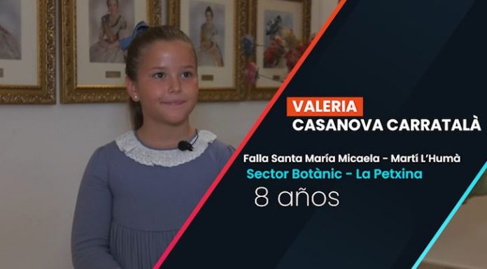 Valeria Casanova: «Ser la Fallera Mayor Infantil sería un sueño»