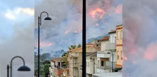 Un grave incendio obliga a desalojar el municipio de Terrateig