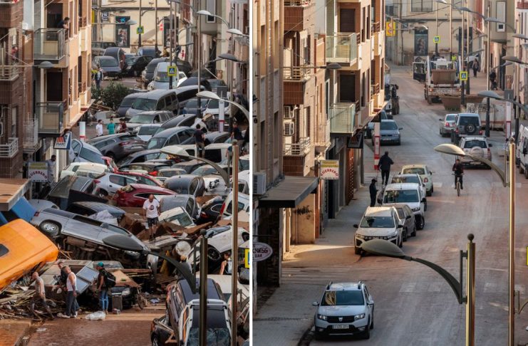 GALERÍA | Así han cambiado las calles de la zona cero desde la DANA hasta hoy