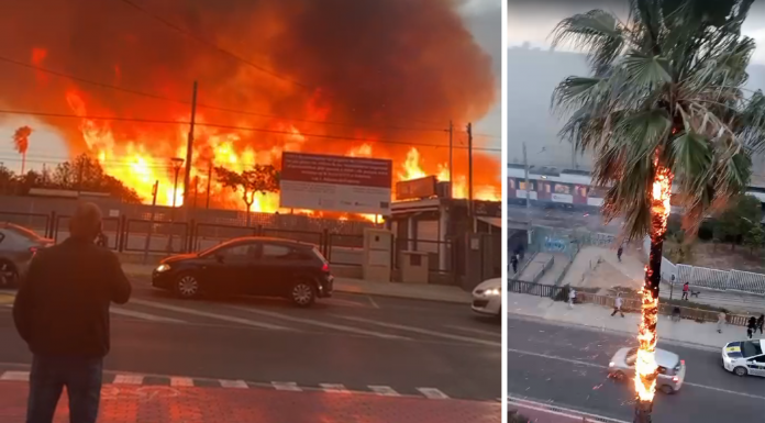 Las impactantes imágenes del incendio junto al metro de Paiporta