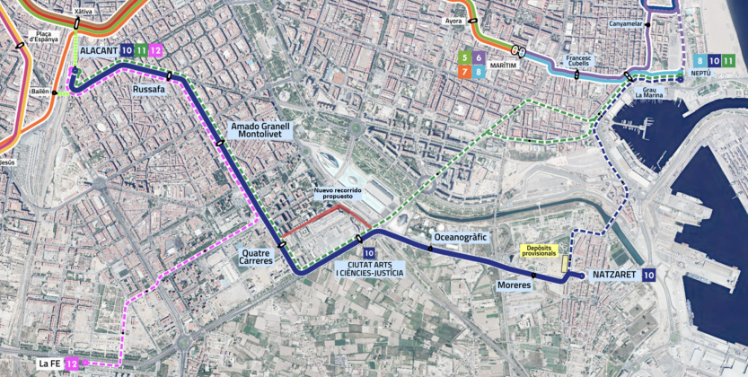 La Línea 12 de Metrovalencia pasará por Hermanos Maristas