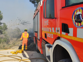Se declara un incendio forestal en la localidad de Barxeta