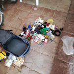 Mochila del autor de los hechos donde almacenaba las pertenencias sustraídas de la vivienda