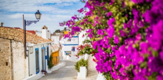 Un municipio valenciano destaca por sus casitas encaladas llenas de colores