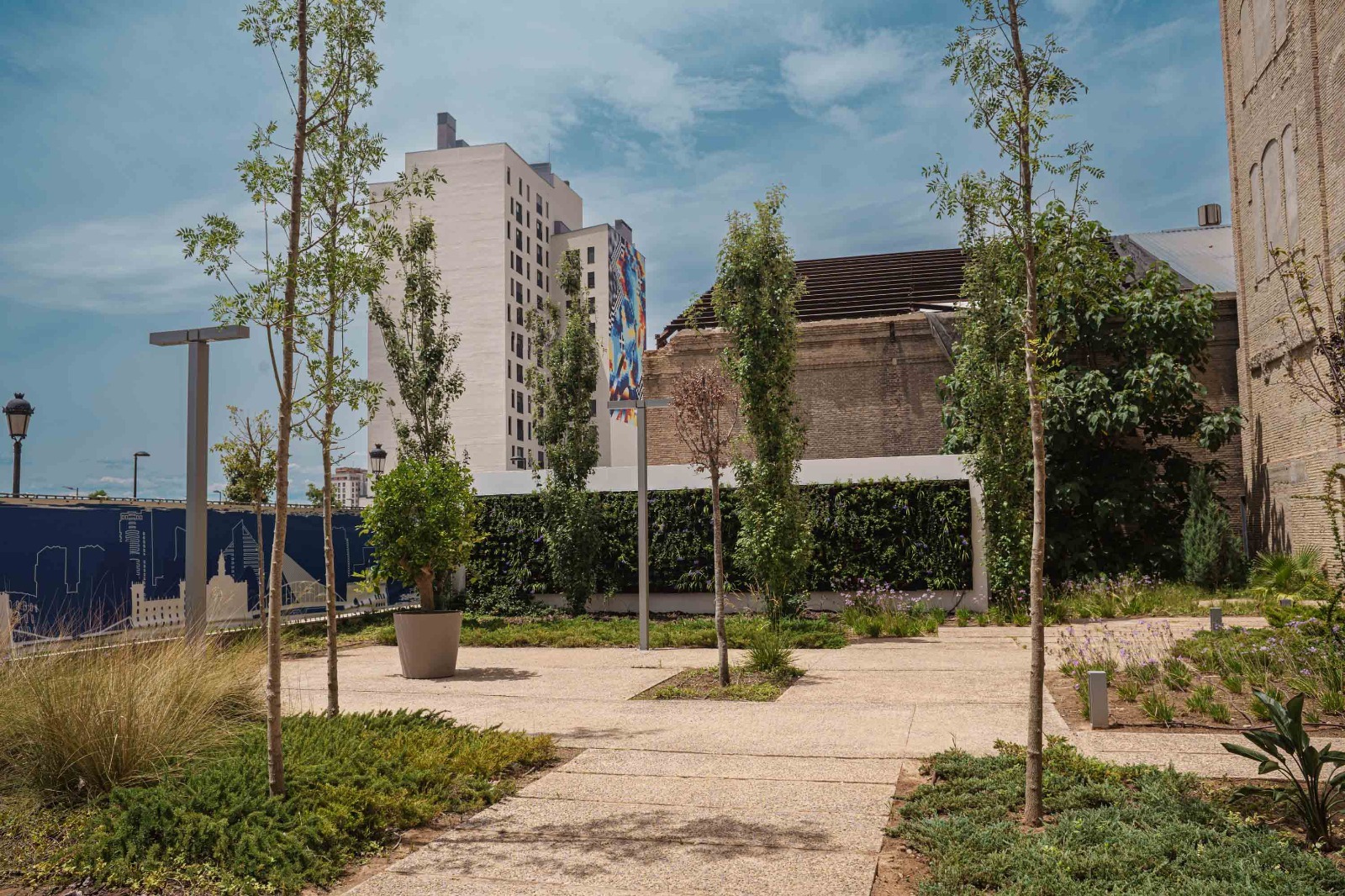 Valencia instala cuatro jardines verticales en edificios públicos para rebajar la temperatura