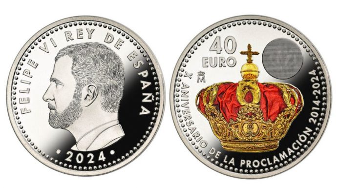 Vídeo: Estas son las monedas de 40 euros en honor al X aniversario del reinado de Felipe VI Estas son las monedas de 40 euros en honor a Felipe VI