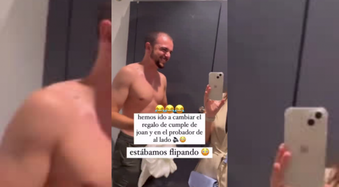 Un vídeo de una pareja practicando sexo en el probador de un centro comercial valenciano arrasa en Internet