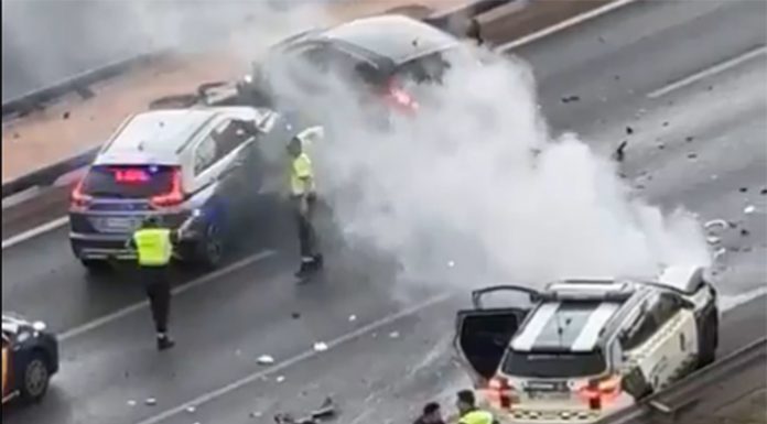 Vídeo: Así acaba una persecución de película en Valencia tras matar a su pareja