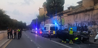 Accidente en una zona de València