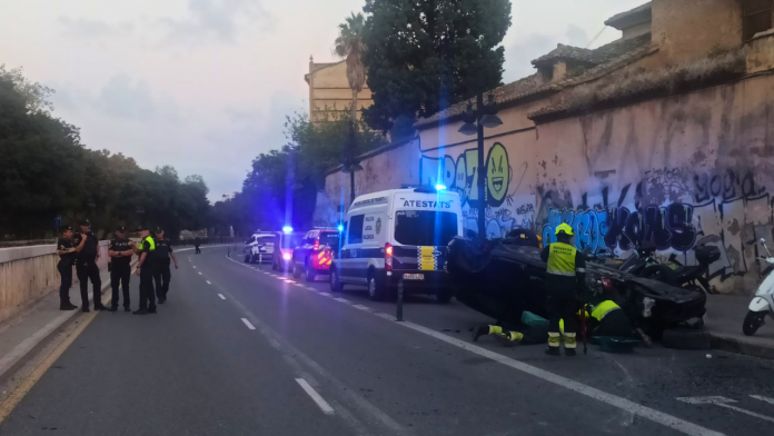 Accidente en una zona de València