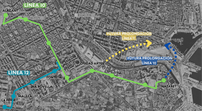 La futura Línea 12 de Metrovalencia desvela su recorrido: estas serán sus 4 paradas La futura Línea 12 de Metrovalencia desvela su recorrido: estas serán sus 4 paradas